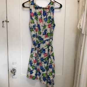 Floral Summer Dress with Asymmetrical Skirt